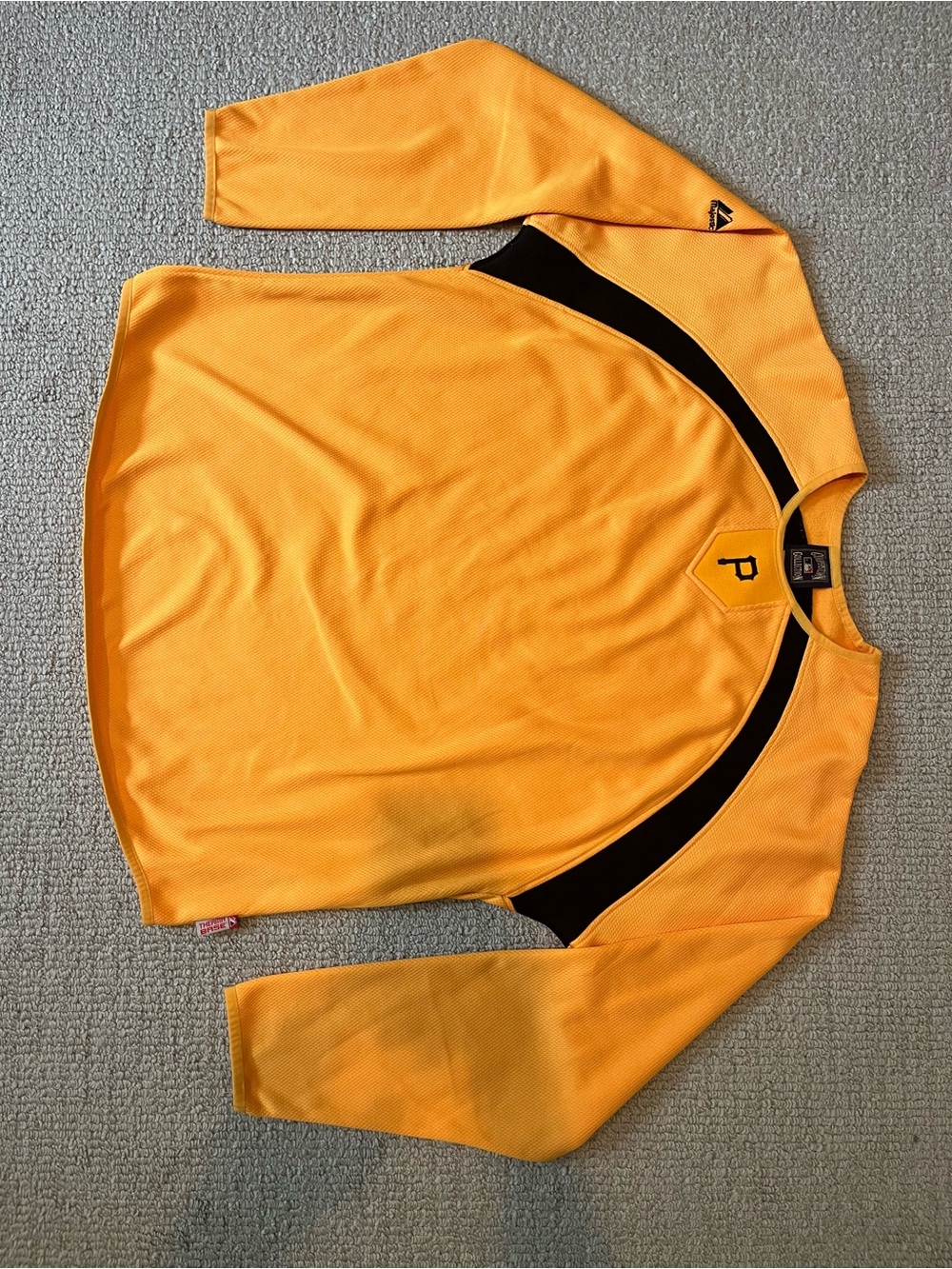 Vintage Pittsburgh Pirates Yellow Pullover Jersey with Black Accents
